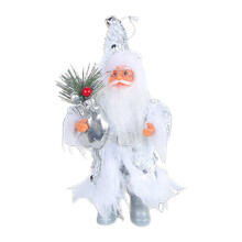 Jultomtefigurer Stående jultomtestaty Miniatyrsamling Hängande jultomtehänge För julgran Öppen spis Bordsdekorationer