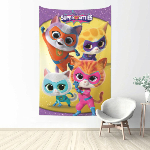 Superkitties Ταπισερί Μεγάλο Banner Κρεμαστό Τοίχο Ταπισερί Αισθητική Αφίσα Καλλιτεχνικό