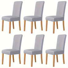 DEKAXID 4/6pcs Chair Slipcovers Waterproof Milk Fiber Fabric Back Chair Covers For Dining Room Restaurant Kitchen Home Decor
