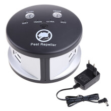 Repelente ultrassônico de ondas de pressão para esquilos e ratos em ambientes internos.