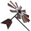 Moinho de vento decorativo de 71 cm (28 polegadas) com estaca de metal para jardim, quintal e pátio. 7