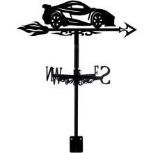 Windwijzer met orang-oetanmotief, ijzeren windwijzer voor buiten, tuin, windmeter, 190~195x358mm
