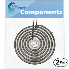 2-Pack 8" 6-Turn Replacement for GE JBP26AY7 Burner Element - Compatible with GE WB30M2, Fits Ranges, Stoves, Cooktops
