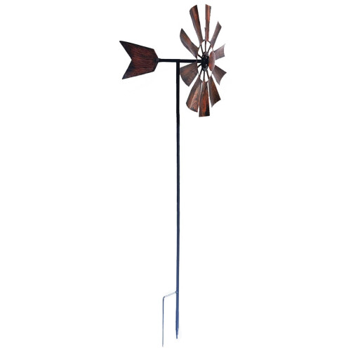Moinho de vento decorativo de 71 cm (28 polegadas) com estaca de metal para jardim, quintal e pátio. 1