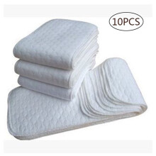 GIXUSIL 10 st. rapdukar, 3-lagers extra absorberande ekologisk bomull, molnvit, 32*12 cm, baby unisex ansiktsduk