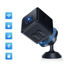 SUSUchens1080P HD overvågningskamera, kompatibelt med WIFI, loop-afspilning, infrarødt nattesyn, optager til udvidet TF-kort, automatisk skift, til