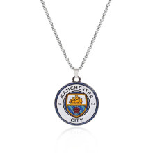 Collana reversibile in lacca cotta con catena a serpente e ossa, collana per tifosi del Manchester City per il compleanno della squadra di calcio.