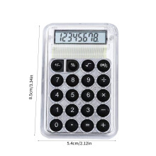 Calcolatrice trasparente carina Fdksdf Studenti Display LCD a 8 cifre Funzione standard Calcolatrice elettronica da tavolo Calcolatrice con