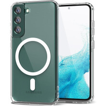 Phone Cases for compatible with Samsung Galaxy S22 Clear Magnetic with Magsafe, Hard Plastic Protective Cover for Women