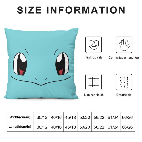 Μαξιλαροθήκη Squirtle Plush για πολλά μεγέθη, εξαιρετικά άνετη, αντιρρυπαντική, 1