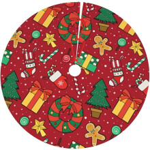 30-Zoll-Weihnachtsbaumdecke, Weihnachtsbaummatte, lustige Partydeko für Halloween-Anlässe, frohe Weihnachten