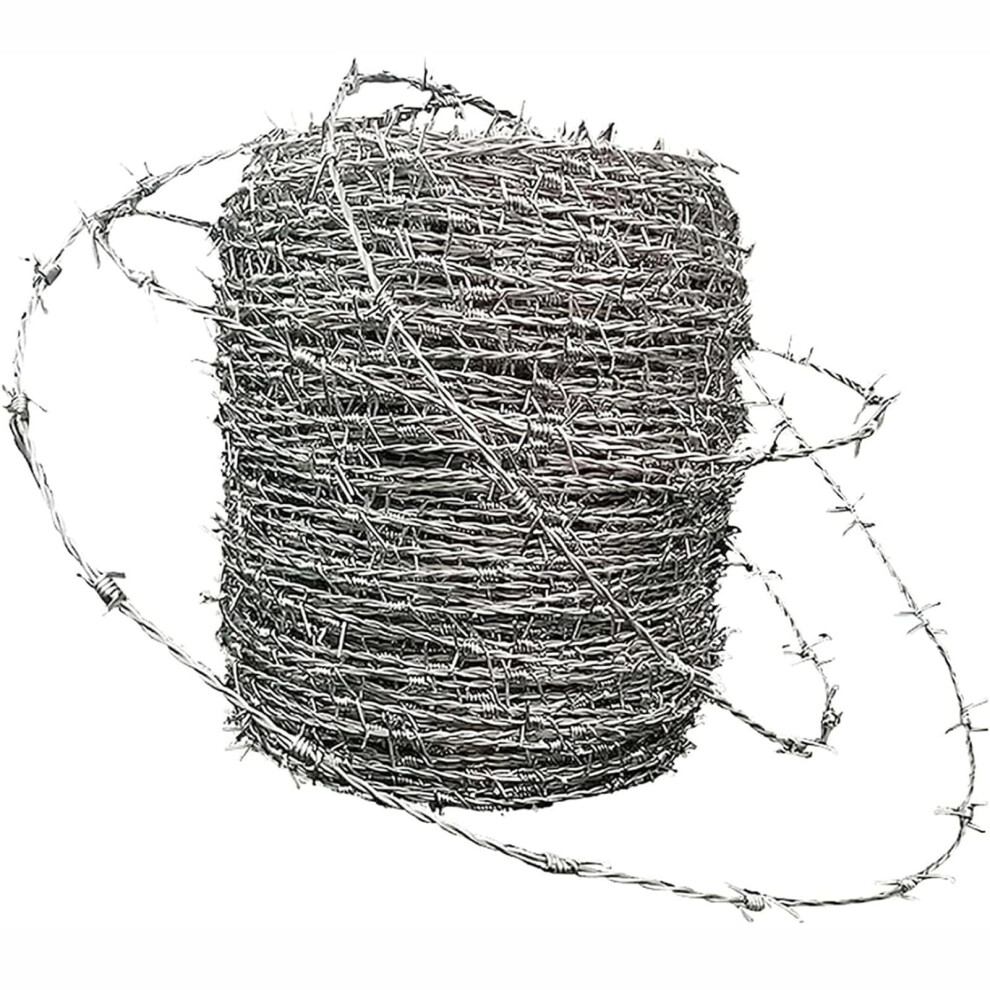 Barbed Wire Fence 100M Zinc Galvanized Double Strand Rustresistant For Farm And Security 9113335017856
