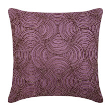 Fundas de almohada de 35,5 x 35,5 cm (14 x 14 pulgadas) de algodón morado, ideales para cojines decorativos. Diseño abstracto moderno hecho a mano