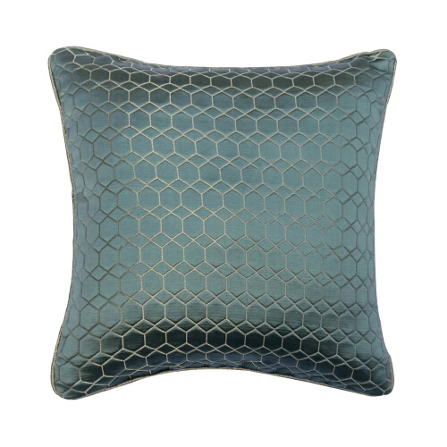 Μπλε Καλύμματα Μαξιλαριών Jacquard Γεωμετρικά 14"x14", Καλύμματα Μαξιλαριών 35x35cm για
