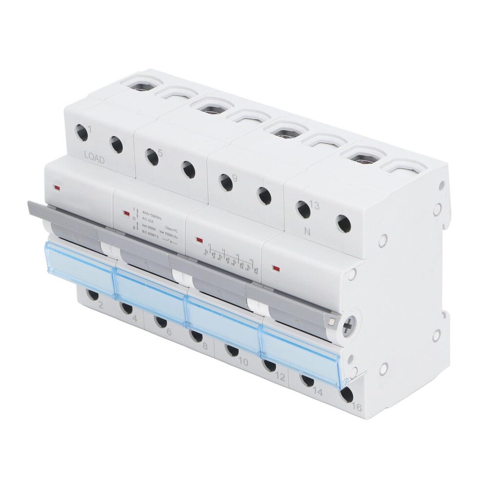 125A 4 Pole Manual Transfer Switch 400V With Mechanical Interlock And Din Rail Mount For Rv 9164114620705