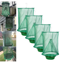 Outdoor Fly Trap 4 Pack Reusable Hanging Net Bag for Barn Stable Horse Farm Orchard Ranch