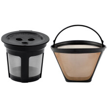 COOLL koffiefilterbeker met design aan de bovenkant, herbruikbaar, voedselveilig, afneembaar fijnmazig koffiefilter voor Ninja Dual Brew Pro