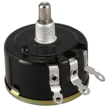2x Wx050 10K Ohm 5W 6Mm Ronde As Draaibare Draadgewonden Potentiometer Zwart+Zilver