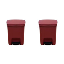 Lixeira de plástico com pedal Uanit10l, capacidade para 1 galão (3,8 litros), ideal para cozinha, compostagem e banheiro (2 unidades).