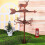 Δείκτης κατεύθυνσης ανέμου Deer Iron Weathervane για εξωτερικό κήπο Εργαλείο μέτρησης 4