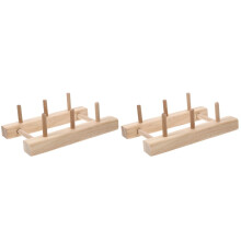 Soporte de madera para carretes Eease2pcs, estante de almacenamiento de carretes para el hogar, estante sólido para hilo de coser