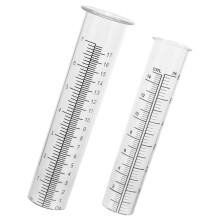 2 pluviometri rotondi, strumento pluviometrico manuale per l'agricoltura.