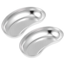 Bandeja de rim cirúrgica (2 peças) - Bandejas de laboratório para equipamentos - Palete com talheres - Aço inoxidável.