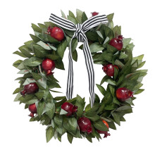 Guirlanda de frutas de outono de 50 cm para porta de entrada, guirlanda de Ação de Graças com romã para decoração de casa, ambientes internos e