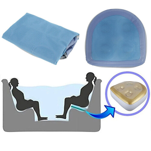 Miuline Spa Booster Seat Pad, Φουσκωτό χαλάκι μασάζ μπανιέρας, Αδιάβροχο μαξιλάρι μπάνιου με 1
