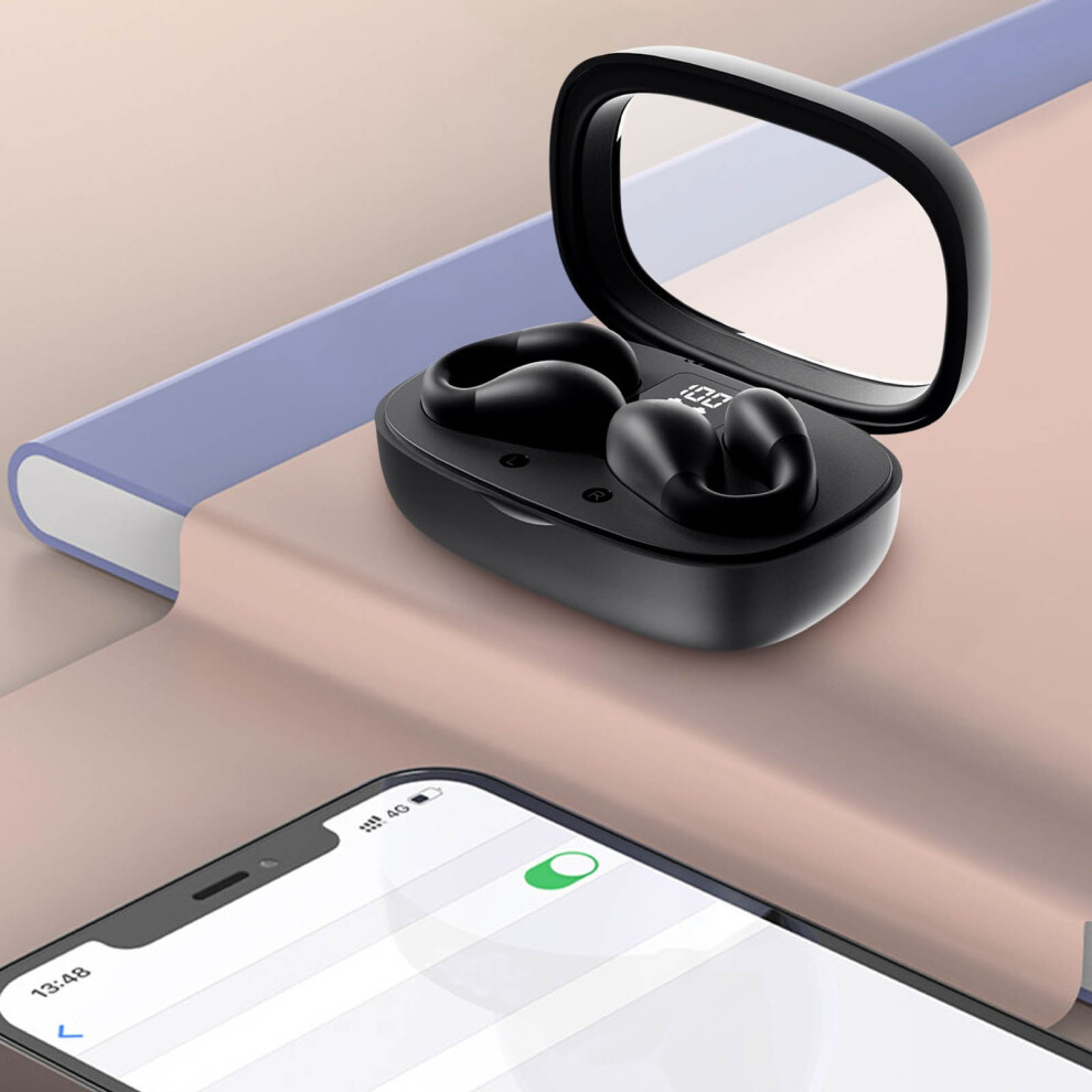Avtoify True Wireless Bluetooth Earphones, Ear Clip Type, Non In Ear, Long-Lasting Wear, No Pain, Hd Sound, Black 9395123305790