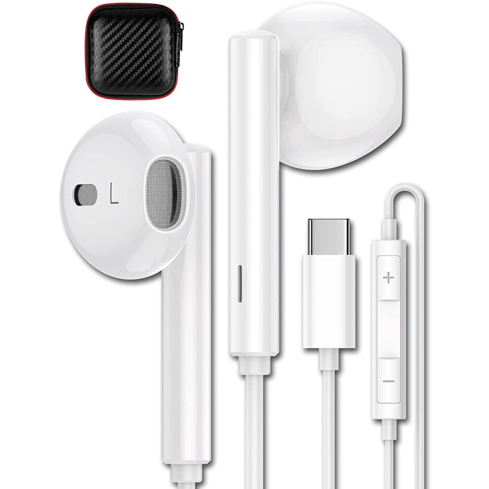 Usb C Headphones For Compatible With Samsung Z Flip 3 Fold 3 S22 Ultra, Noise Cancelling Earbuds S21 Ultra Headphone Hifi 9395123305806