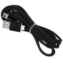 ks 2M nylonový kabel USB-C 2.0A pro rychlé nabíjení a synchronizaci dat, kompatibilní s S9/S8/Note8/Honor/V30/V20/5 3T2 - černý