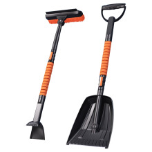 2 in 1 & 5 in 1 Aluminum Snow Shovel for Car - Lightweight Telescopic, Removable, Multipurpose Snow Removal Tool