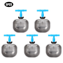 ZPSHYD Rabbit Drinker, 5 Pieces Stainless Steel Automatic Rabbit Drinker, Detachable Hanging Rabbit Feeding Tool Farm Accessories(Large Bowl)