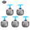ZPSHYD Rabbit Drinker, 5 Pieces Stainless Steel Automatic Rabbit Drinker, Detachable Hanging Rabbit Feeding Tool Farm Accessories(Large Bowl) 1