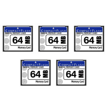 5 x 64 MB kompakt flash-minnekort for kamera, reklamemaskin, industrielt datakort