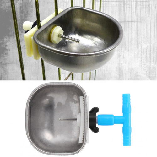 ZPSHYD Rabbit Drinker, 5 Pieces Stainless Steel Automatic Rabbit Drinker, Detachable Hanging Rabbit Feeding Tool Farm Accessories(Large Bowl) 1