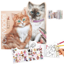 TOPModel Kitty Coloring Book with Stickers Multicolour