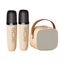 Mini machine de karaoké pour enfants et adultes, KARAFUN Premium avec des milliers de chansons de karaoké, enceinte Bluetooth et 2 micros sans fil.