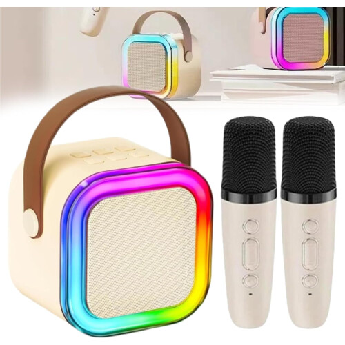 Stellaya Mini Karaoke Machine, Φορητό Ασύρματο Ηχείο με 2 Μικρόφωνα, συμβατό με Dodorado, Δώρο για