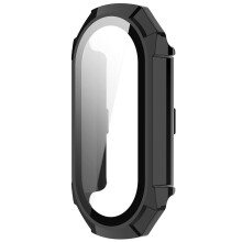 jixopn Bumper Shell Case Schokbestendige Schermbeschermer van Gehard Glas Anti-val Accessoires compatibel met Xiaomi Mi Band 8 Smart Band