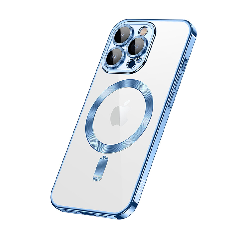 Compatible With Iphone 13 Pro 6.1" Slim Wireless Charging Case - Tpu Shockproof Anti-Drop Clear Not-Yellowing Magsafe Hd Glass Lens Film Protection 9395123412726
