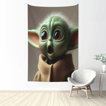 Yoda-seinävaate, suuret seinävaatteet olohuoneeseen, makuuhuoneeseen, asuntolaan, julisteet, tausta, kodinsisustus pojille, tytöille, aikuisille,
