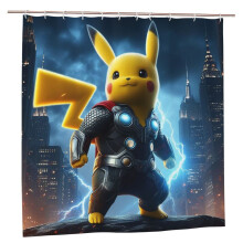 Sprchový závěs Pokemon 72x72 palců, plast