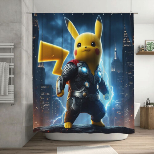 Sprchový závěs Pokemon 72x72 palců, plast 2