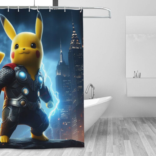 Sprchový závěs Pokemon 72x72 palců, plast 1