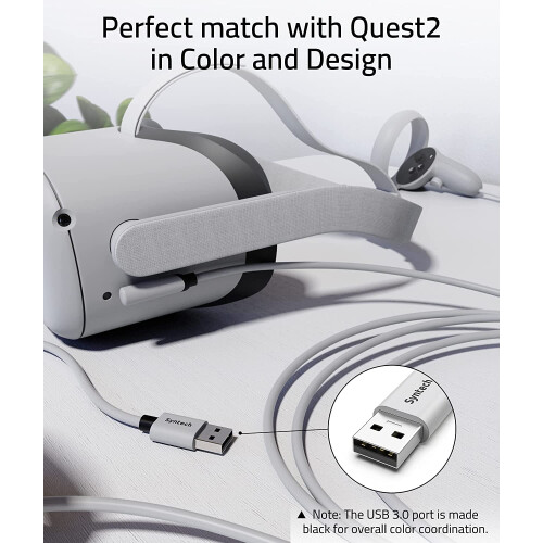 Καλώδιο σύνδεσης 20FT συμβατό με Quest2Accessories και PC/Steam VR, Μεταφορά δεδομένων υψηλής 2
