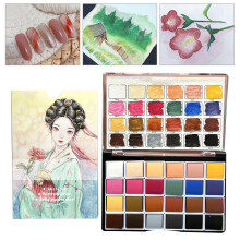 Coffret de 24 peintures aquarelles à paillettes Winysin, couleurs nacrées, pour artistes, idéal pour peindre sur tissu et papier.