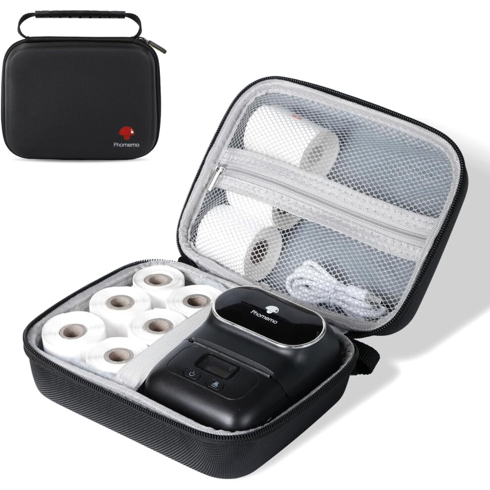 Official Case For M110 M220 M221 M120 Label Printer, Carrying Storage Bag For Printers, Label Rolls, Usb Cable 9395123508542