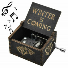 Handgefertigte Spieluhr aus Holz „Game of Thrones – Der Winter naht“ – Vatertagsgeschenk